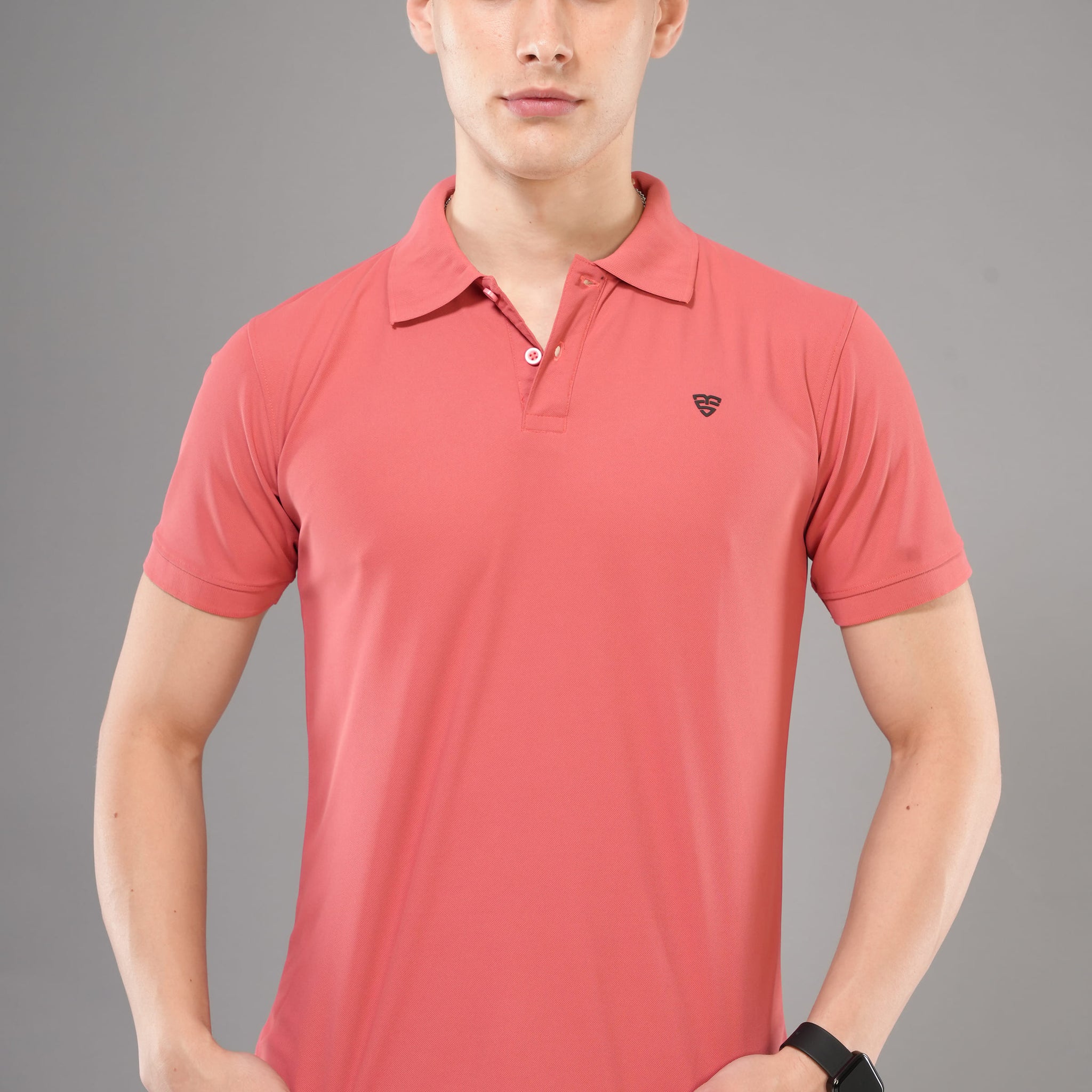 Mosso - Polo Tshits Half Sleeve - Dark Pink